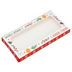 Коробка для шоколадной плитки "С Новым Годом" 17,3х8,8х1,5 см 9692205
