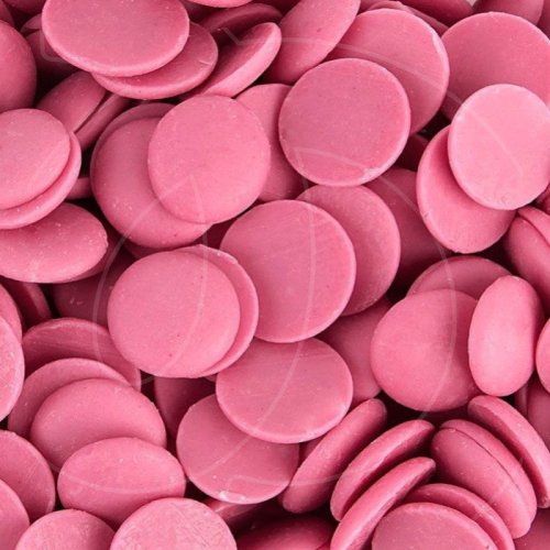 Шоколадная глазурь розовая со вкусом клубники со сливками ШОКОМИЛК 500 г 