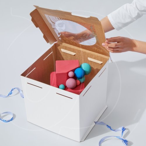 Коробка для торта с круглым окном белая 30х30х30 см ForG COMFORT I W W 300*300*300 S*20  (EB 300 (window)); 7800418