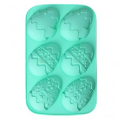 Форма силиконовая "Яйца резные" 6 шт 651938