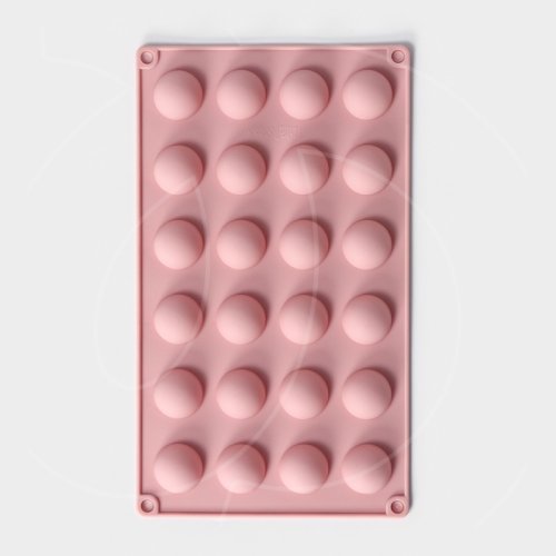 Форма силиконовая "Полусферы" 2,7 см 24 шт 4469436, сф-119