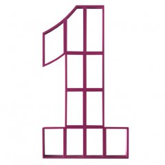 Вырубка пластиковая для торта "Цифра 1" 71593