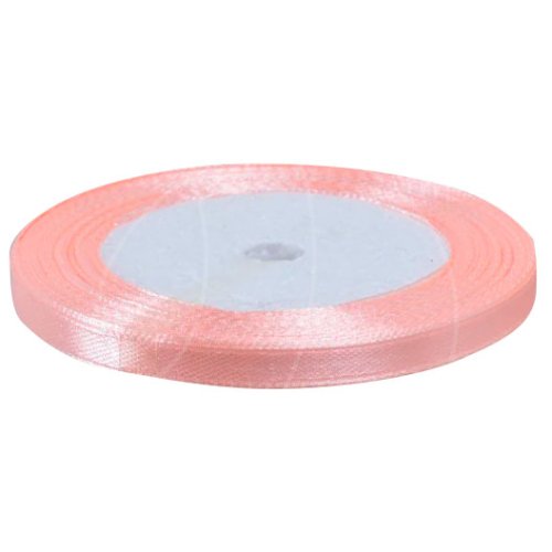 Лента для декора и упаковки Атласная Персиковая №7 6 мм 