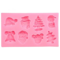 Молд силиконовый "Новый Год" 8 шт 4288371