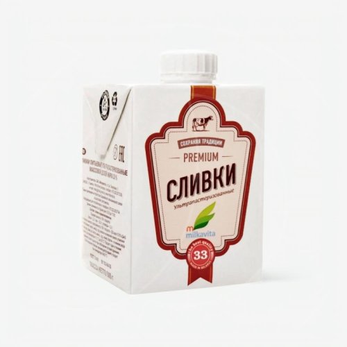 Сливки ультрапастеризованные MILKAVITA Премиум 33% 500 мл 