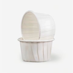 Капсула бумажная с подворотом Белая D38 H30 25 шт 850051