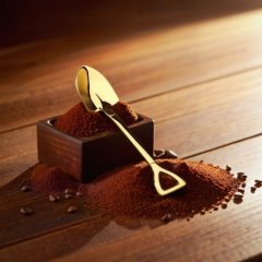 Ложка десертная металлическая Золото 12 см 5073519