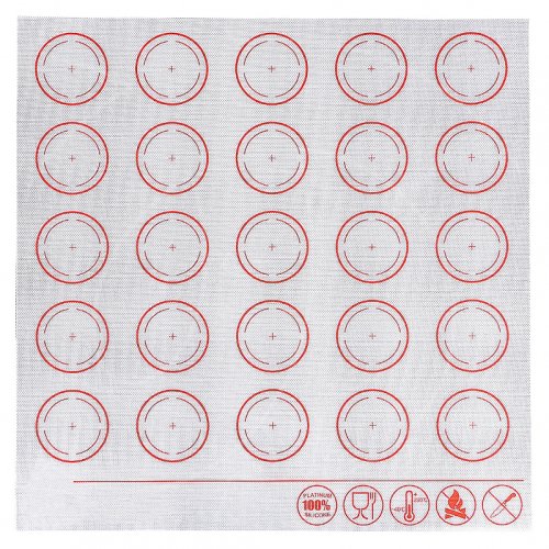 Коврик силиконовый с разметкой для 25 макарон 27,5х27,5 см 1687492, 3624944