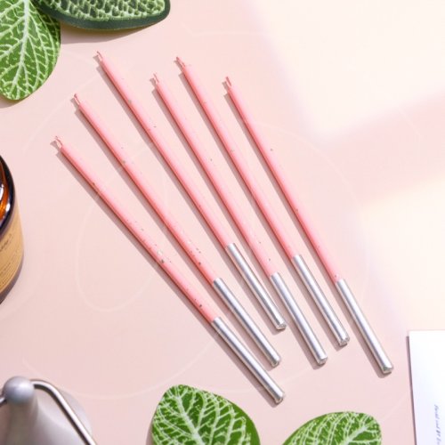 Свечи декоративные Розовые 15 см 6 шт 9785817