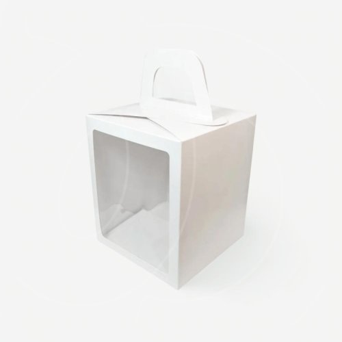 Коробка для кулича белая 15х15х18 см КУ-544    КУ-00544