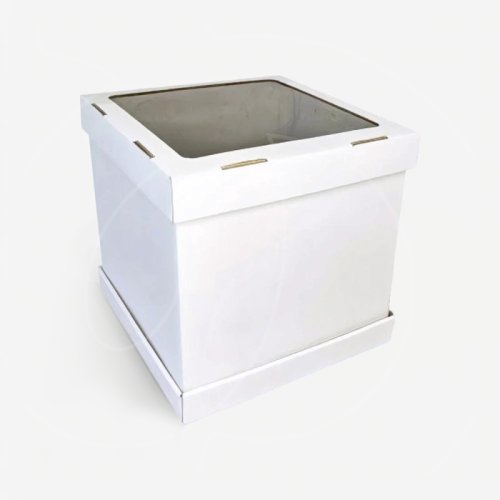 Коробка для торта с окном белая 24х24х20 см ForG STRONG I W W 240*240*200 S