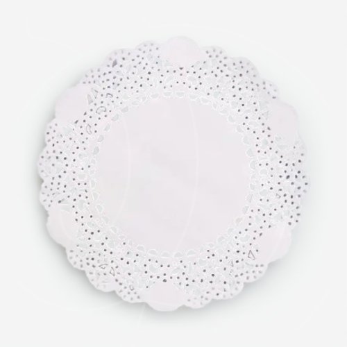 Салфетка бумажная ажурная белая 19 см 1 шт 