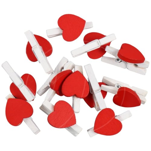 Прищепка для открытки "Сердечко" 12 шт 10248591