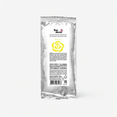 Мастика кондитерская ванильная Top Decor "Жёлтая" 100 г tp65999