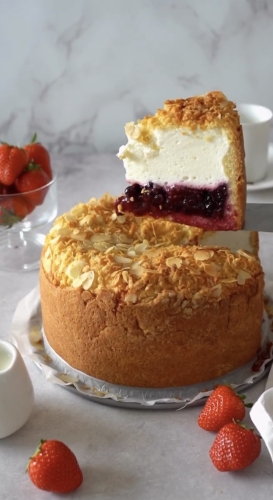 Ягодный пирог с суфле