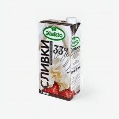 Сливки нормализованные ЭЛАКТО 33% 1 л 