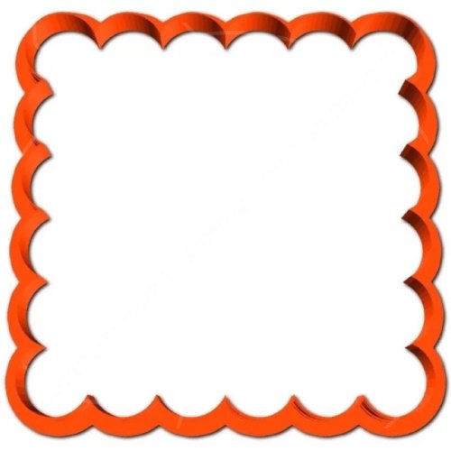 Вырубка пластиковая LUBIMOVA "Квадрат Волнистый" 9 см LC-00011617