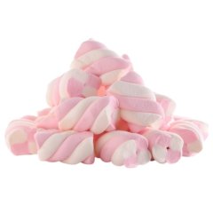 Маршмеллоу со вкусом ванили "Косички бело-розовые" 100 г AG-B/Е1000