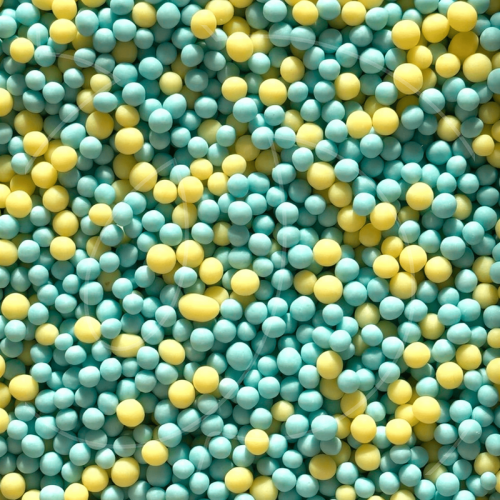 Посыпка кондитерская из дутого риса "Жёлто-голубой жемчуг" 50 г 096/2М