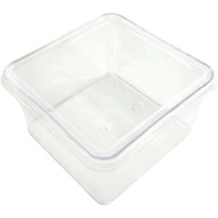 Креманка пластиковая с крышкой Квадрат 350 мл 25 шт 262593	