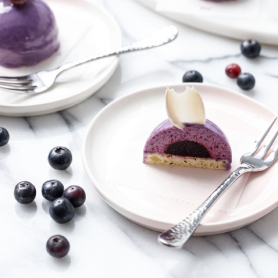 Чернично-миндальный десерт