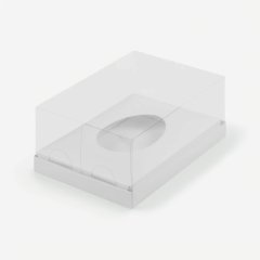Коробка для половинки шоколадного яйца белая 23,5х16х10 см 026100 ф