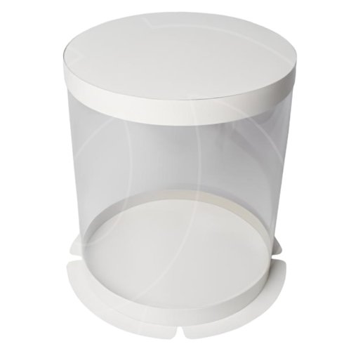 Коробка для торта тубус белая 26х32 см 