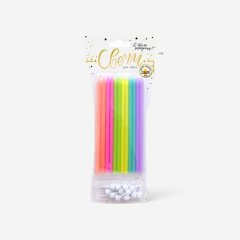 Свечи декоративные "Неон" 15 см 620218